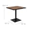Flash Furniture 30" Square Faux Teak Patio Table & 2 Club Chairs XU-DG-104560062-GG - alternate 7